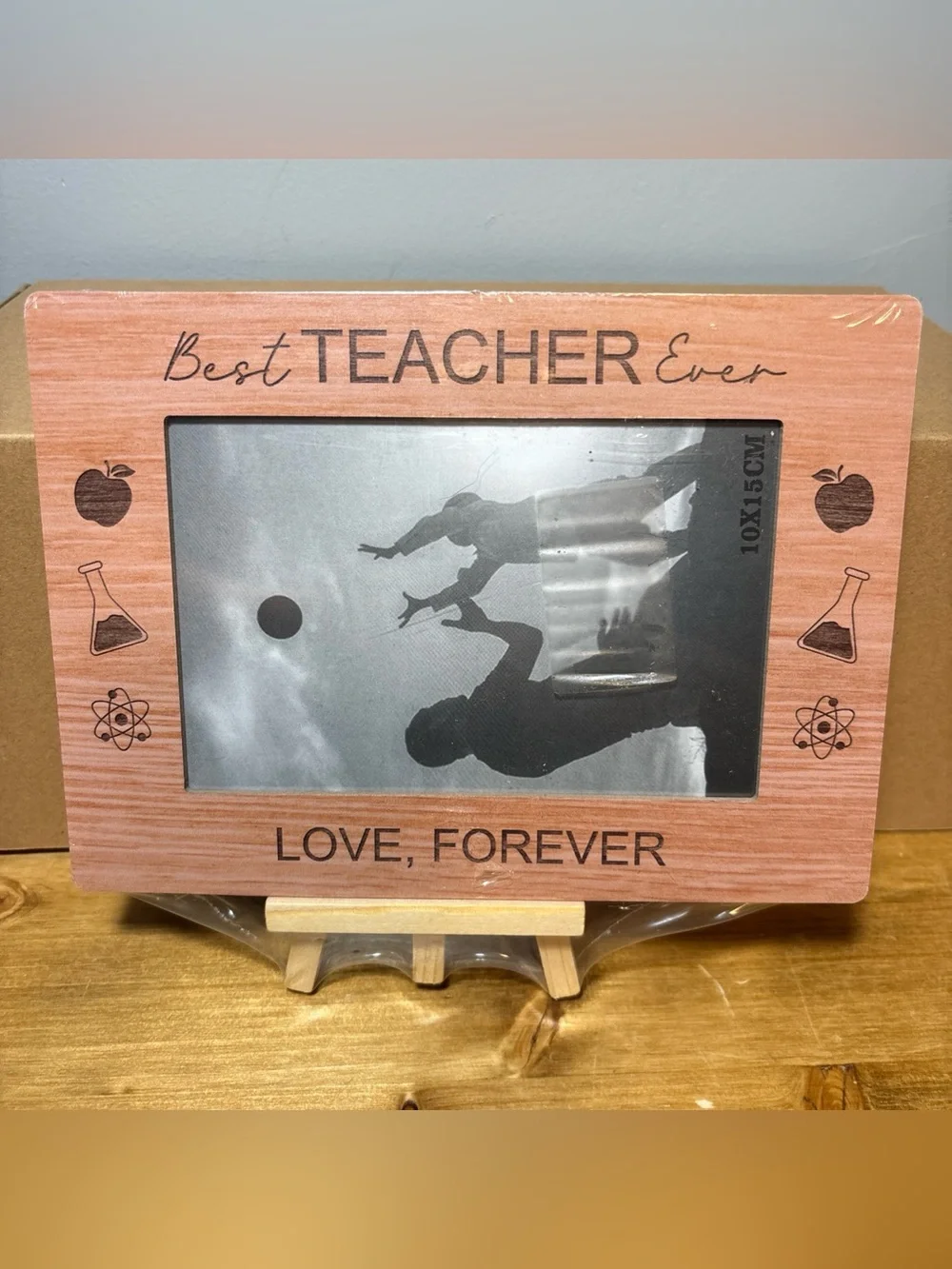 Best Teacher ever love, forever picture frame with stand
